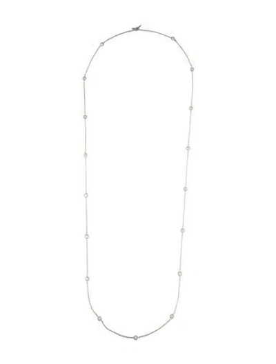 Pre-owned Paul Morelli 18k 1.53ctw Diamond Station Necklace, 34.25" In Multicolor