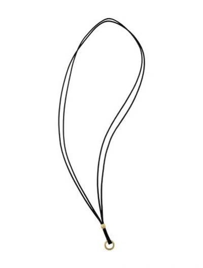 Pre-owned Paul Morelli 18k Cord Pendant Necklace, 32" In Black