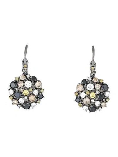 Pre-owned Paul Morelli 18k Diamond Confetti Circle Earring In Multi
