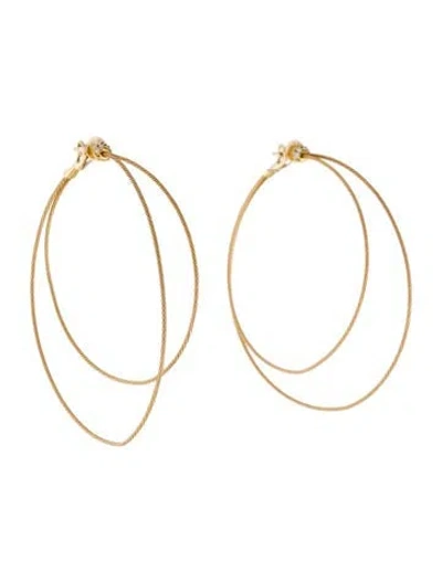 Pre-owned Paul Morelli 18k Diamond Double Unity Hoop Earrings In Multicolor
