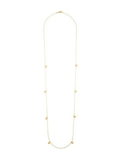 Pre-owned Paul Morelli 18k Jingle Meditation Bell Station Necklace, 36", 36" In Multi