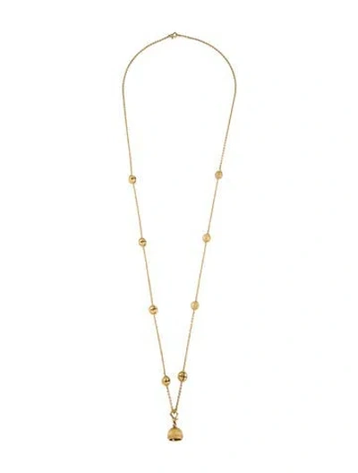 Pre-owned Paul Morelli 18k Linea Meditation Bell Pendant W/ Meditation Bell Jingle Necklace, 36" In Multi