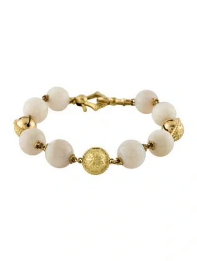 Pre-owned Paul Morelli 18k Opal Bell Link Bracelet, 6.25" In Multi