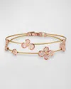 PAUL MORELLI 18K YELLOW AND ROSE GOLD FORGET ME NOT DOUBLE UNITY BRACELET WITH DIAMONDS
