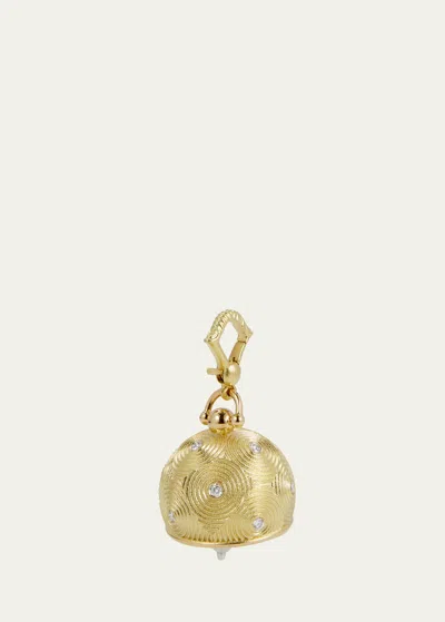 Paul Morelli 18k Yellow Gold 5-diamond Droplet Bell Pendant