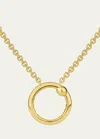 PAUL MORELLI 18K YELLOW GOLD CHAIN RING NECKLACE