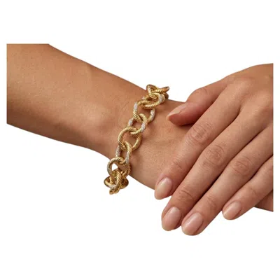 Pre-owned Paul Morelli 18k Yellow Gold Diamond Link Bracelet – 3.00 Carat Vs G Natural Diamonds