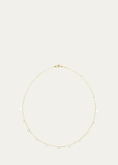 Paul Morelli Nine-stone Floating Diamond Necklace In Gold