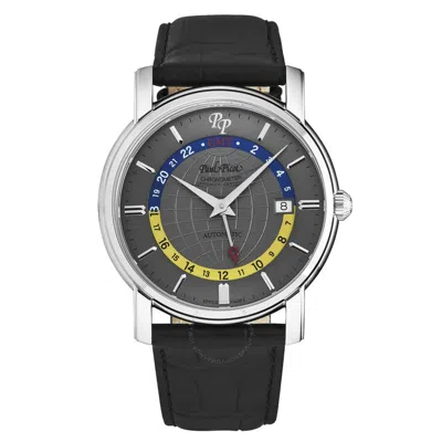 Paul Picot Firshire Automatic Grey Dial Men's Watch P3755.sg.gmt.1021.8601 In Blue