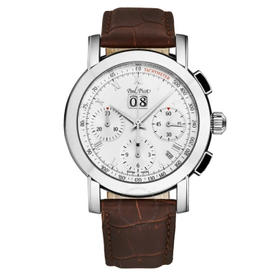 Paul Picot Firshire Chronograph Automatic Silver Dial Men's Watch P7045.20.731 In Brown / Silver