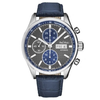 Paul Picot Gentleman Blazer Chronograph Automatic Grey Dial Men's Watch P4309.sg.1131.8614 In Blue