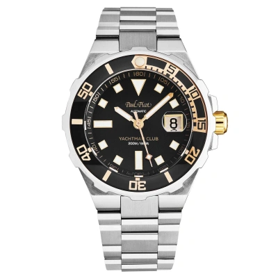 Pre-owned Paul Picot Men's 'yachtman Club' Black Dial Automatic Watch P1251nr.sg.4000.3614