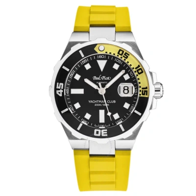 Paul Picot Yachtmanclub Automatic Black Dial Men's Watch P1251nj.sg.3614cm001 In Yellow