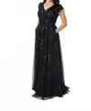 Paul Rekhi Maggie Gown In Black In Black