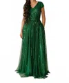 Paul Rekhi Maggie Gown In Emerald Green In Green