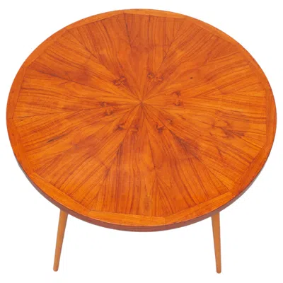 Pre-owned Paul Schuitema Art Deco Burl Wood Cocktail Table,  Style, 1935 In Brown