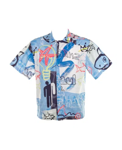Paul & Shark A Short Sleeved Shirt In Blue