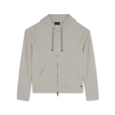 Paul & Shark Felpa Zip-up In Cotone Active Fleece In Burro