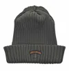 Paul & Shark Men's Ribbed Wool Beanie With Anchor Badge In Green