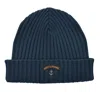 Paul & Shark Anchor Beanie Teal In Teal