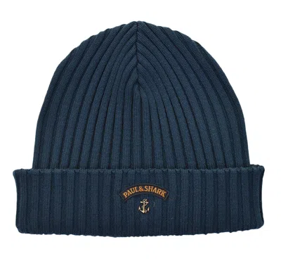 Paul & Shark Anchor Beanie Teal