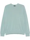 Paul & Shark Ribbed Crew Neck Sweater With Long Sleeves In Green