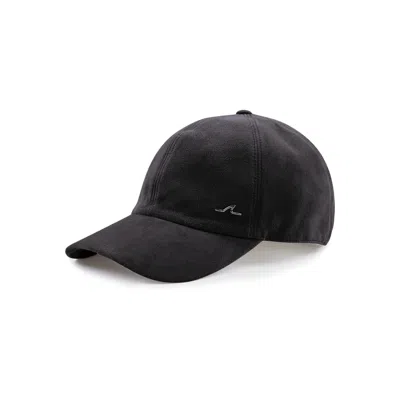 Paul & Shark Cappello Da Baseball In Suede Aqualeather In Black
