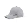 Paul & Shark Cappello Da Baseball In Suede Aqualeather In Cenere