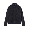 Paul & Shark Bomber In Suede Aqualeather In Blu
