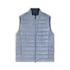 Paul & Shark Gilet In Suede Aqualeather In Azzurro Indaco Chiaro