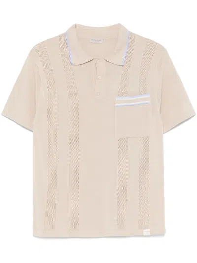 Paul & Shark Asymmetric-pocket Polo Shirt In Neutrals