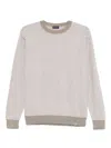 Paul & Shark Light Beige Crew Neck Sweater In Beige