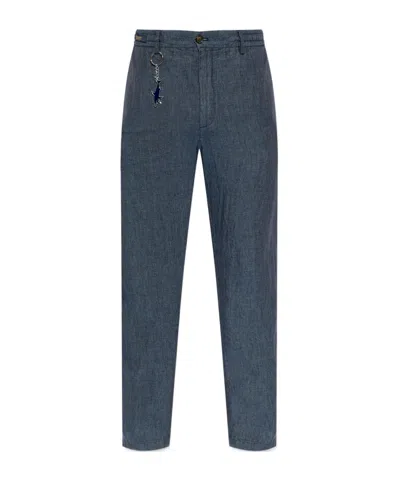 Paul & Shark Belt-loop Casual Pants In Blue