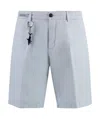 Paul & Shark Cotton And Linen Bermuda-shorts In Gray