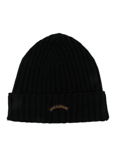 PAUL & SHARK LOGO-EMBROIDERED BEANIE