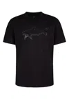 Paul & Shark Shark Graphic Crew Neck Short Sleeve T-shirt In Black