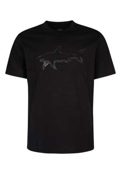 Paul & Shark Black Logo-print Cotton T-shirt