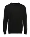 Paul & Shark Round-neck Knitted Jumper In Black