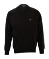 Paul & Shark Black Round-neck Sweater In Black
