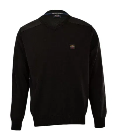 Paul & Shark Black Round-neck Sweater