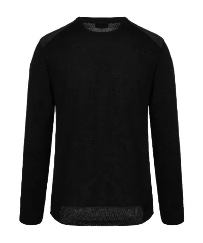 PAUL & SHARK BLACK ROUND-NECK SWEATER