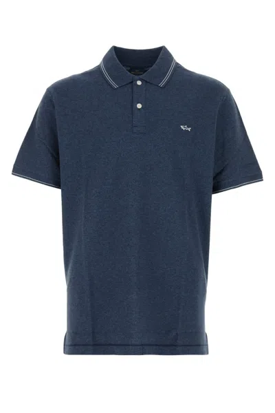 Paul & Shark Blue Short Sleeve Logo Polo