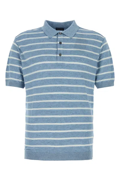 Paul & Shark Blue Short Sleeves Striped Polo