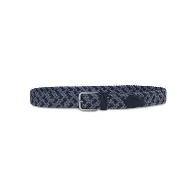 Paul & Shark Cintura Elastica Intrecciata Con Rifiniture In Pelle In Blu