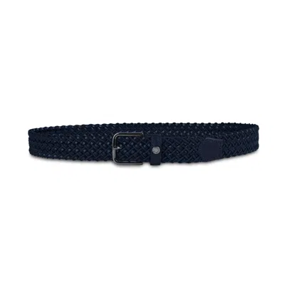 Paul & Shark Cintura Elastica Intrecciata In Pelle In Blu
