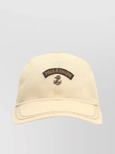 Paul & Shark Branded Baseball Cap Adjustable Size In Beige