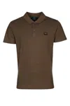 Paul & Shark Logo-patch Polo Shirt In Brown