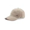 Paul & Shark Cappello Da Baseball In Suede Aqualeather In Beige