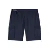 Paul & Shark Bermuda Cargo In Cotone Ultralight Popeline In Blu