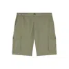 Paul & Shark Bermuda Cargo In Cotone Ultralight Popeline In Oliva